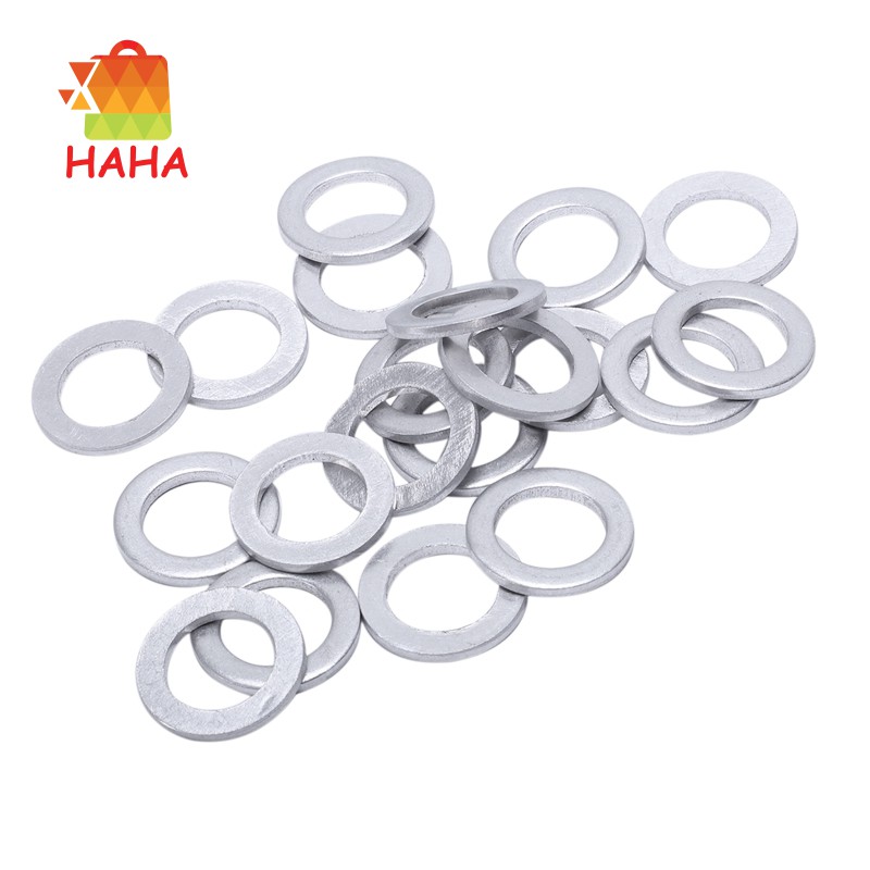 50 Pieces Aluminum Engine Oil Drain Plug Washer Gaskets Compatible with Honda Part 94109-14000 