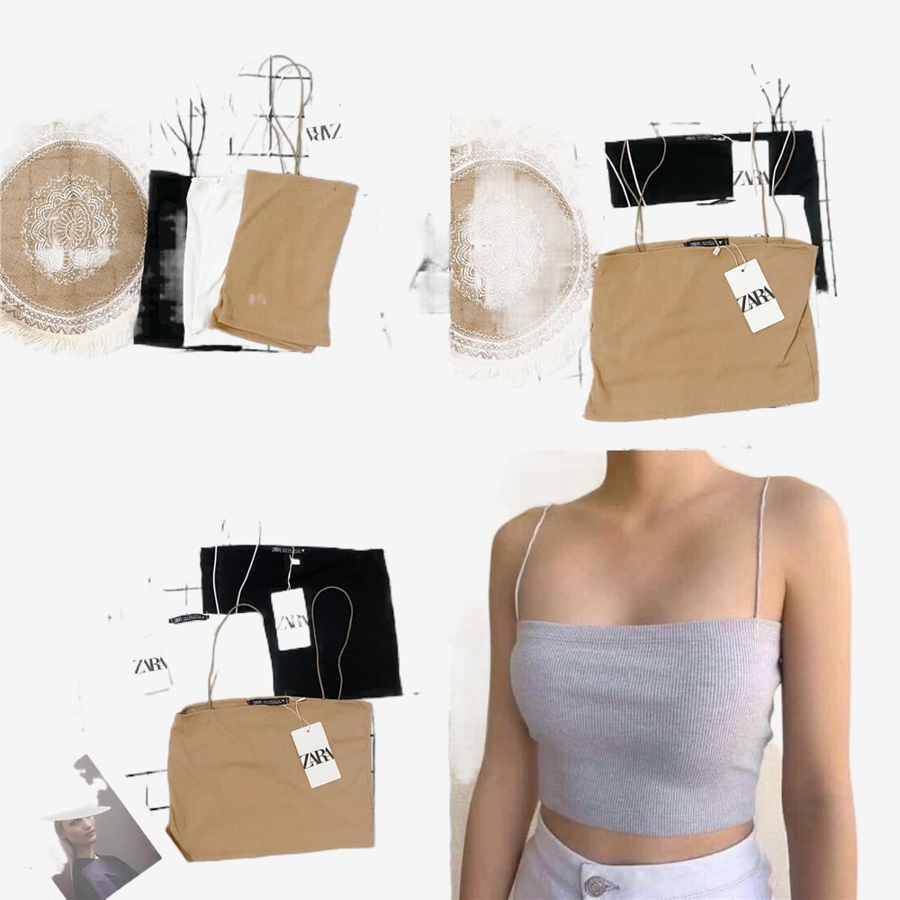 Zara strappy zara string crop top for women garterize string Shopee