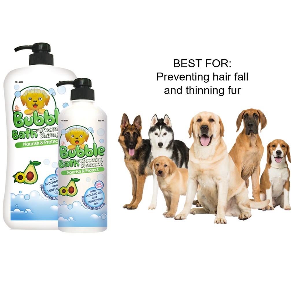 BUBBLE BATH 500ml Nourish and Protect Grooming Shampoo ANTI HAIR FALL &  THINNING OF FUR | Shopee Philippines