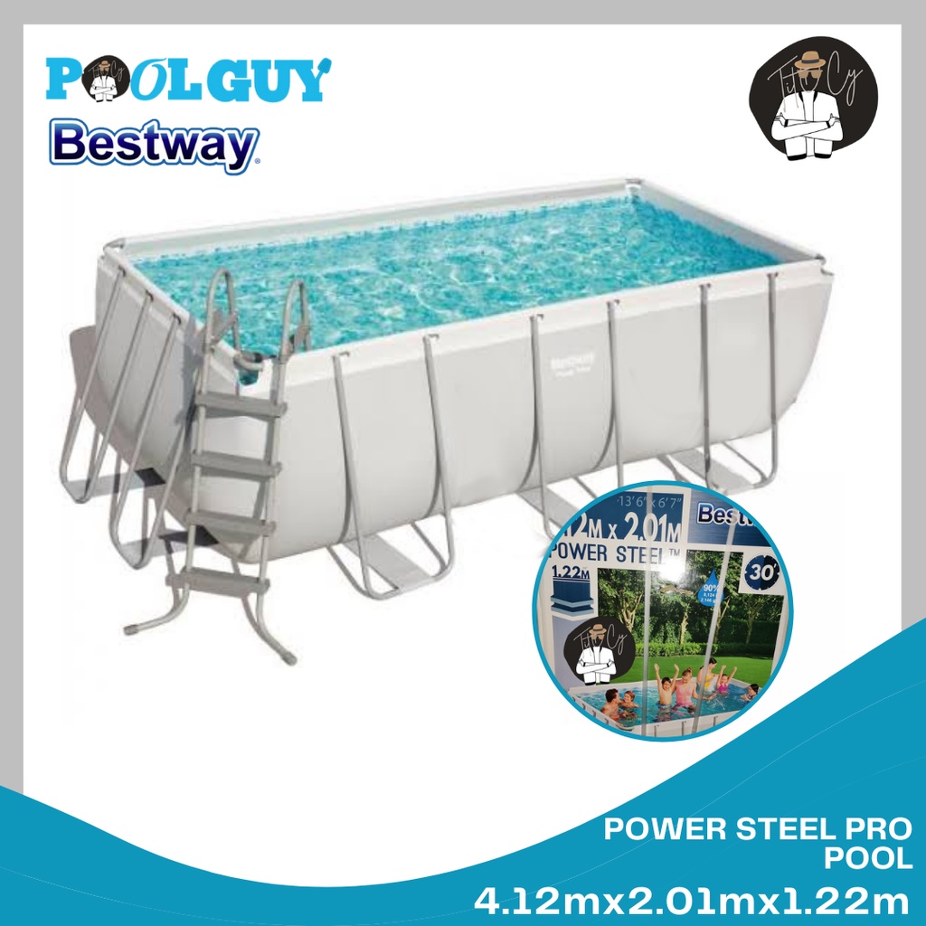 Titocy Bestway Power Steel Pro 4 12m X2 01m X1 22m 4 Feet Above Ground Swimming Pool Not Intex Prism Shopee Philippines