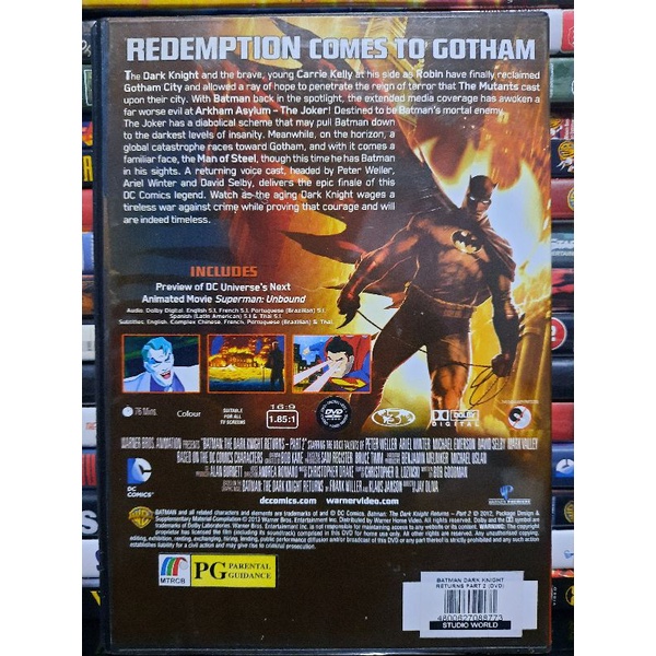 BATMAN THE DARK KNIGHT RETURNS PART 2 Batmam vs Superman (DC Animated movie)  Original DVD | Shopee Philippines
