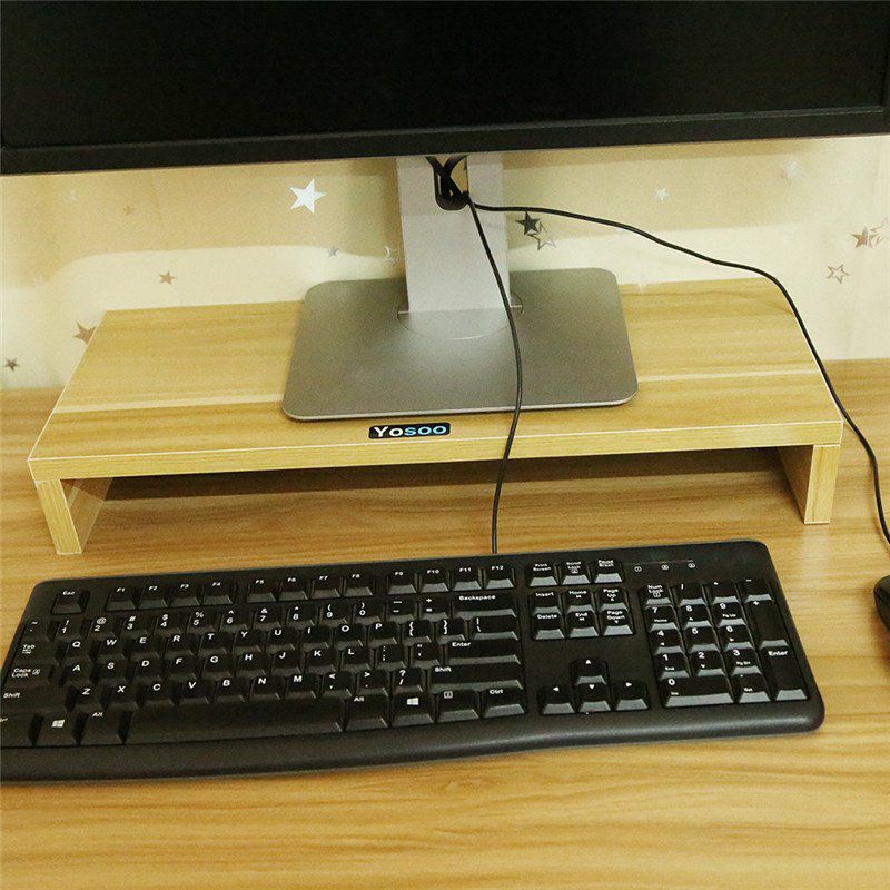 Computer Monitor Riser Desk Table LED TV Stand Shelf Desktop Laptop Save Space 