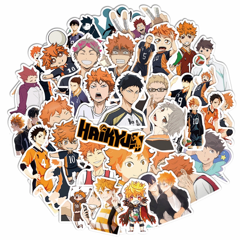 52PCS/SET Anime Haikyuu Stickers Karasuno Graffiti ...