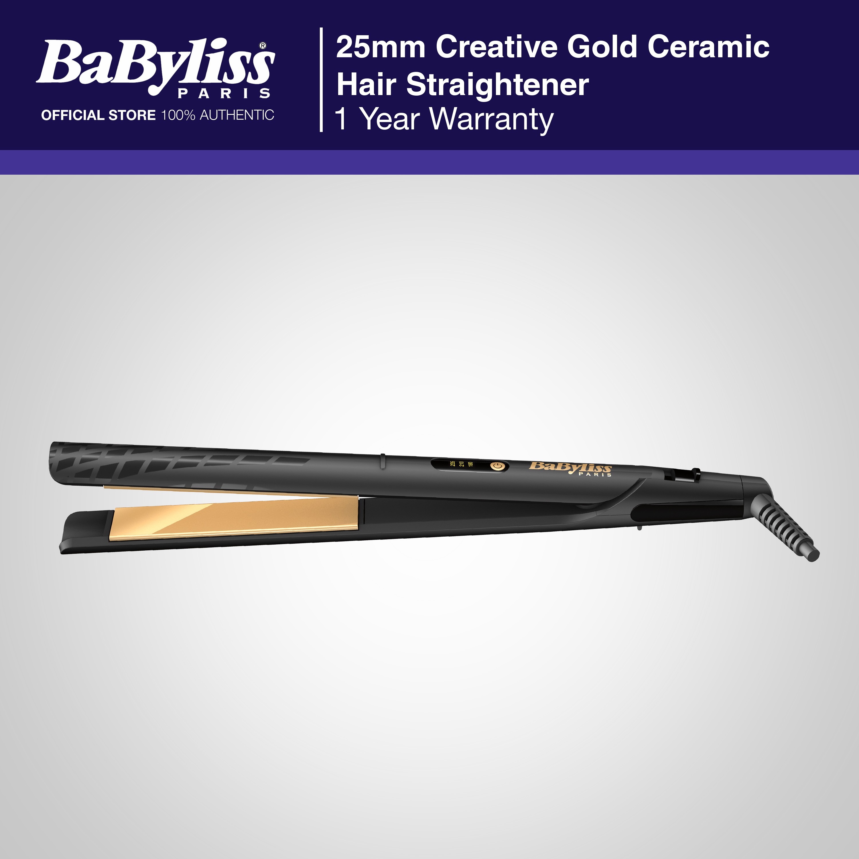 babyliss gold ceramic straightener