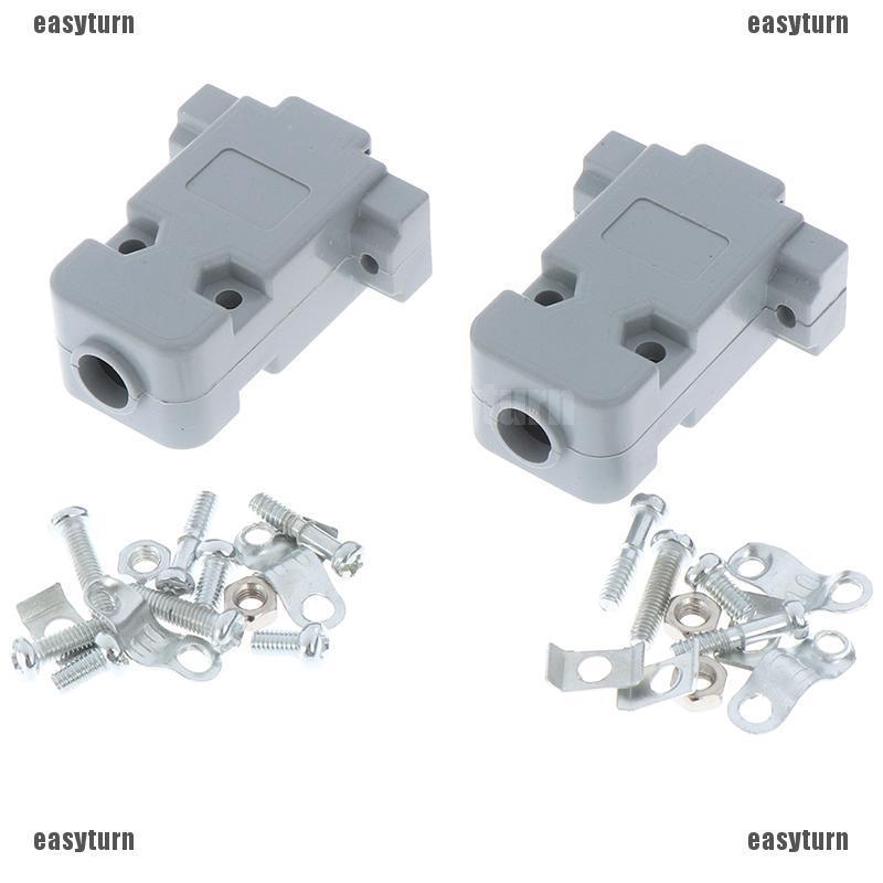 5sets Connector Serial Db9 Grey Hood Db9 Plastic Shell With Screws Shopee Philippines