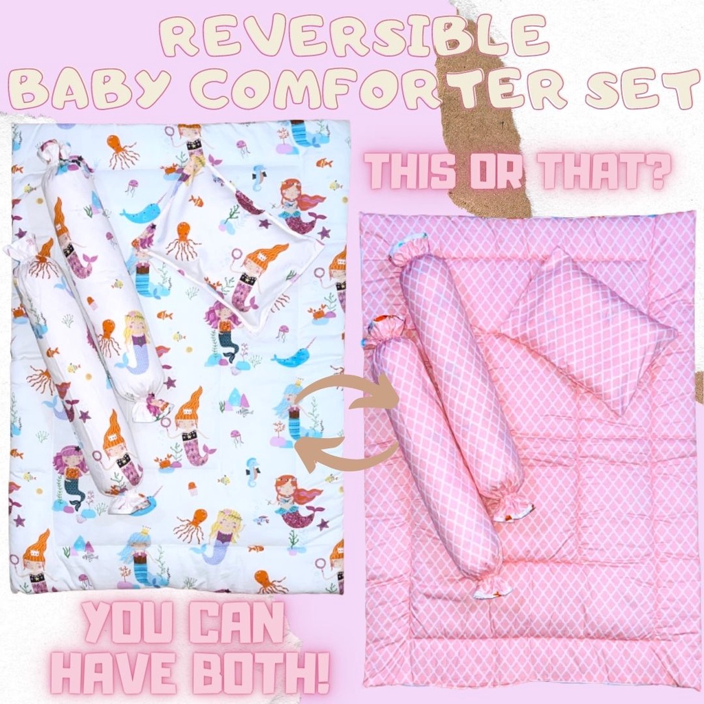 Reversible Baby Comforter Set Big Mermaid Shopee Philippines