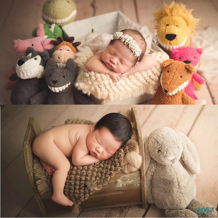 Baby Photo Blanket Newborn Photography Background Prop Soft Crochet Photoshoot Basket Stuffer Fil #1