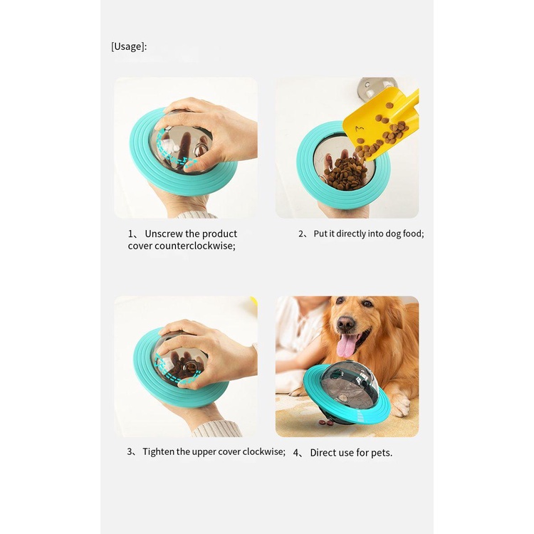Pet Supplies Leakage Slow Food Dishes Frisbee Dog Toy Balls #9