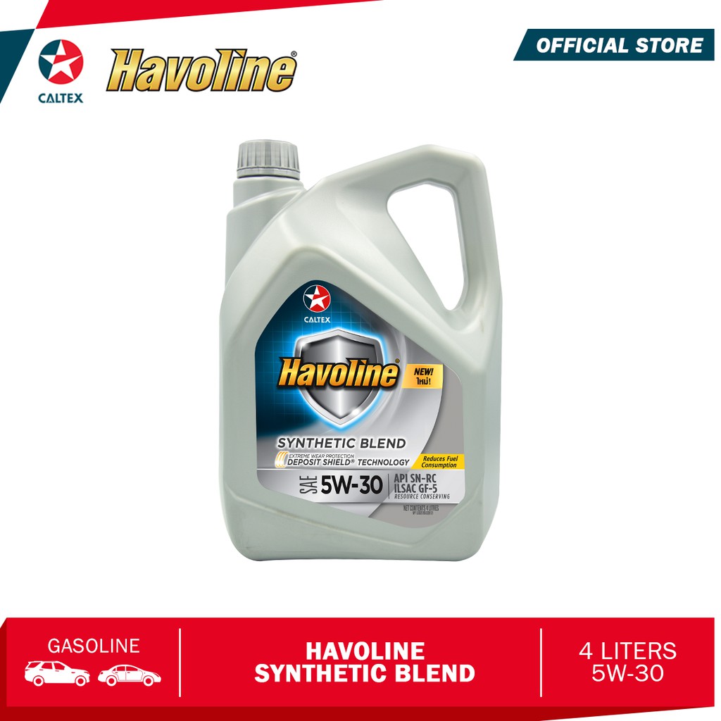 Caltex Havoline Synthetic Blend SAE 5W30 4 Liters Shopee Philippines