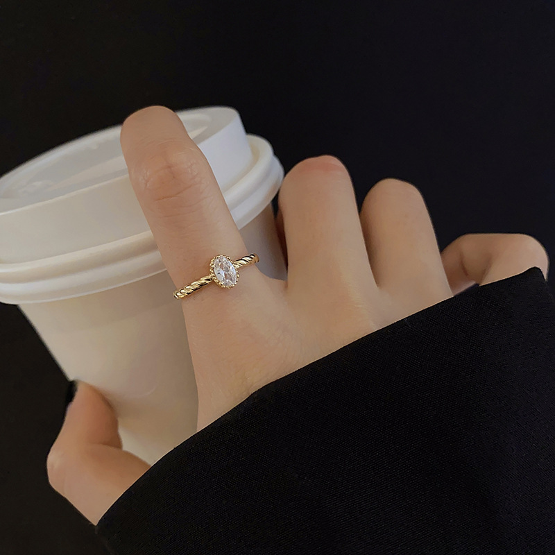 Korean Celebrity Zircon Ring Sense Of Luxury Ring Rings