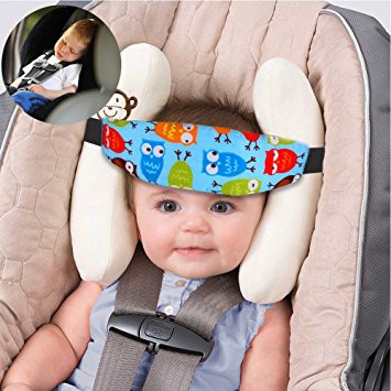 Car Seat Head Band Strap Headrest for Toddler-Car Pillow,Child Car Seat Head Support-Safety Car Seat Neck Relief-Offers Protection 2 Pcs Baby Carseat Head Support 