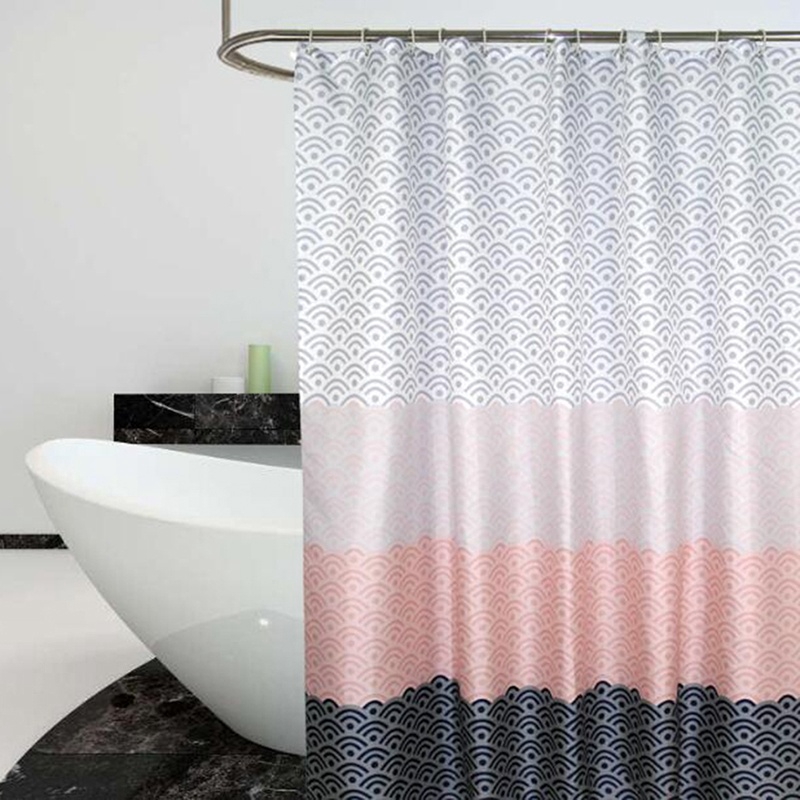 shower curtain in bathroom