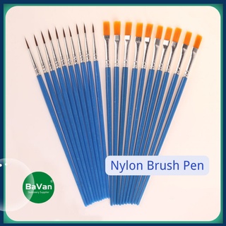 Small Tip And Flat Nylon Hair Paint Brushes for Drawing Watercolor  Paint Brushes Pen For Artist