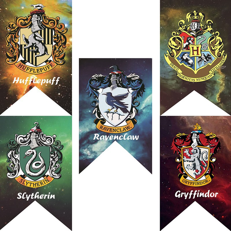 Gryffindor Slytherin Ravenclaw Hogwarts College Harry Potter House Banner Flag Shopee Philippines