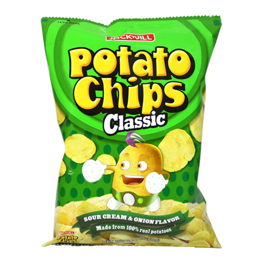 JACK N JILL POTATO CHIPS SOUR CREAM AND ONION FLAVOR 60G | Shopee ...