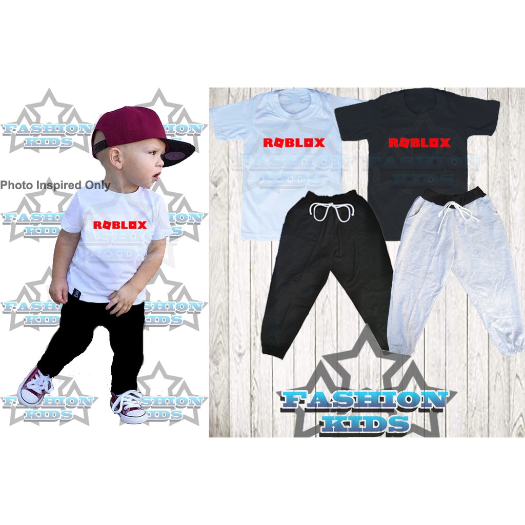 Fashion Terno For Kids Roblox Customized T Shirt With Jogger Pants For Baby Boy Childrens Wear Shopee Philippines - terno para roblox