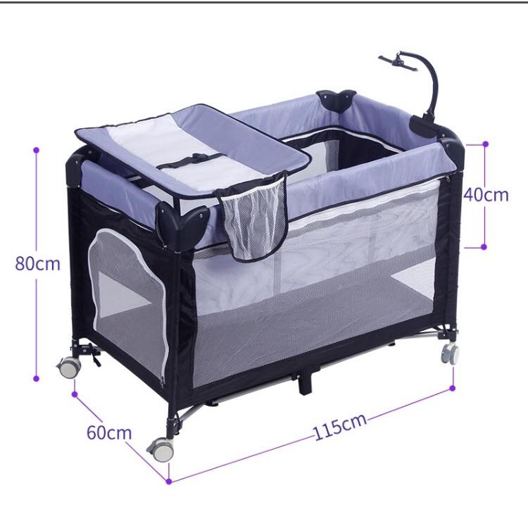 Baby Crib Playpen W Diaper Changer Travel Cot Shopee Philippines