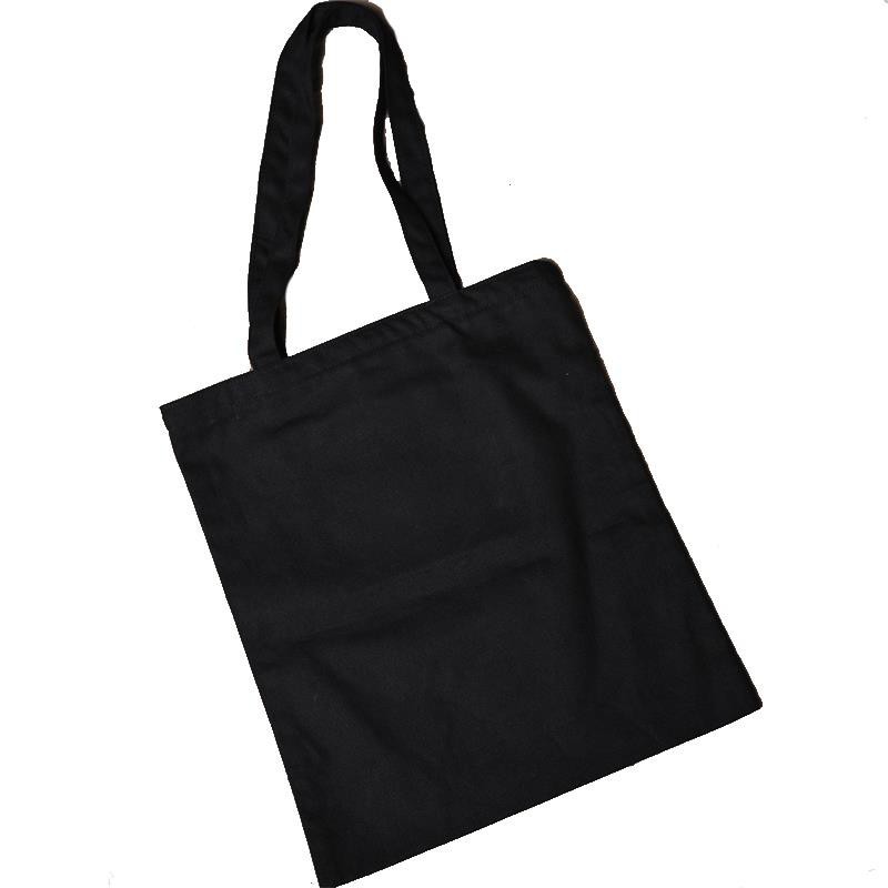 black fabric tote bag