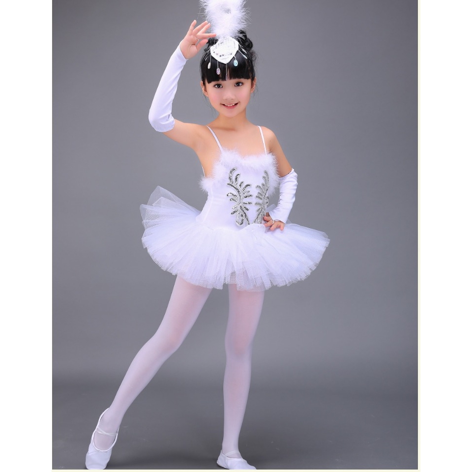 girls white dance dress