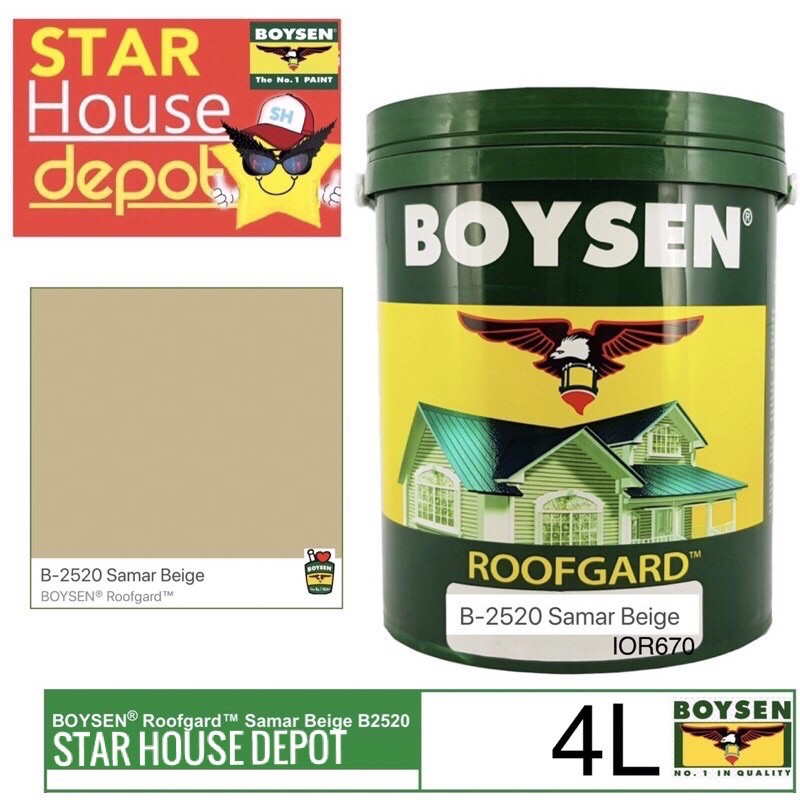 BOYSEN B2520 RG Samar Beige 4Liter | Shopee Philippines