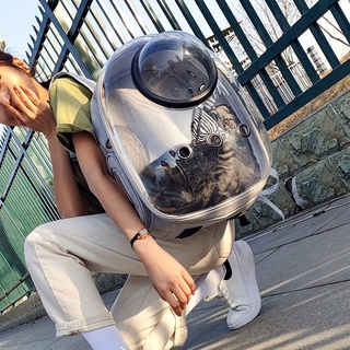 Cat Carrier Bag Pet Breathable Outdoor Cat Travel  Backpack Transparent Space Capsule Dog&Cat Tran