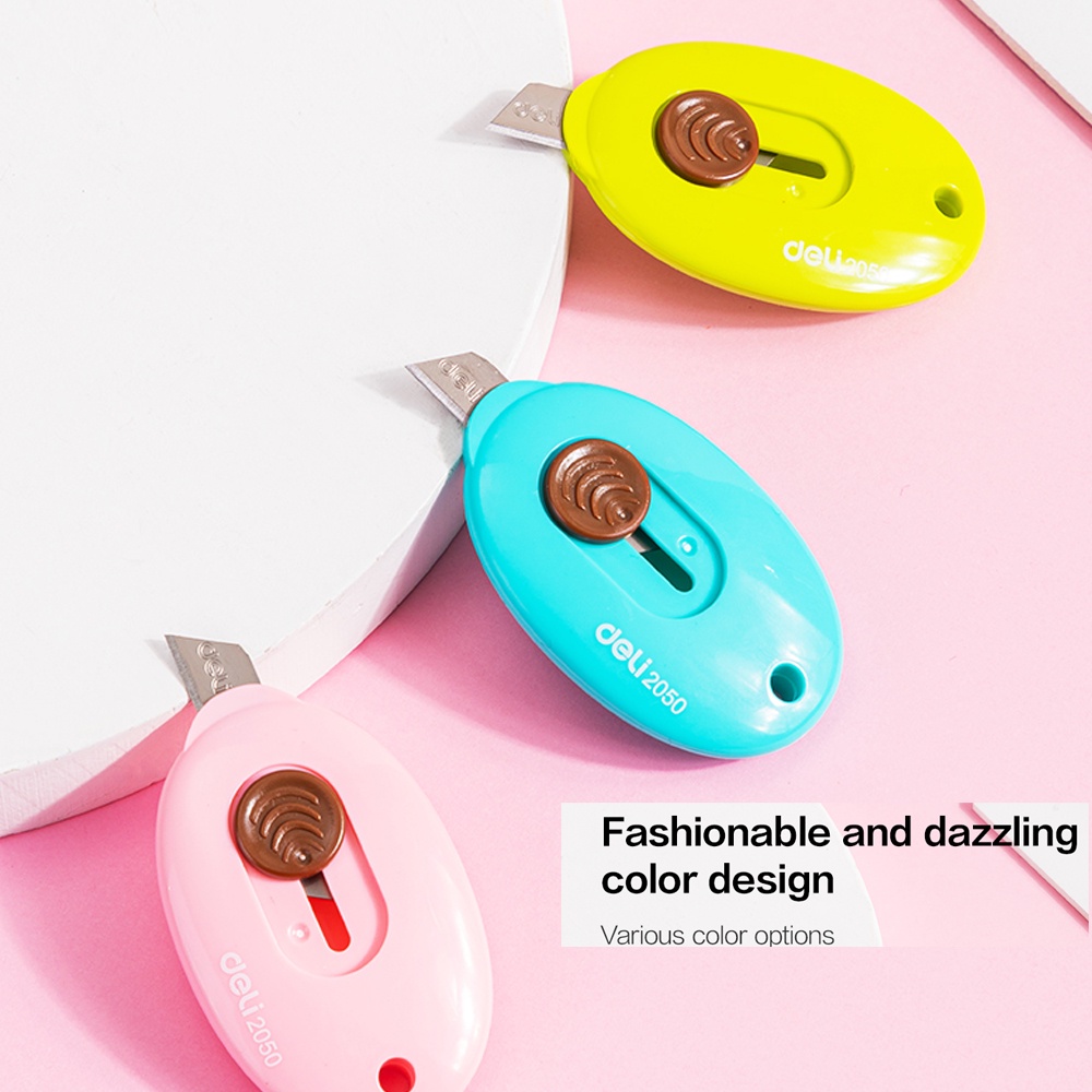 Deli Mini Utility Knife Cute Portable Small Art Knife Cutter Student