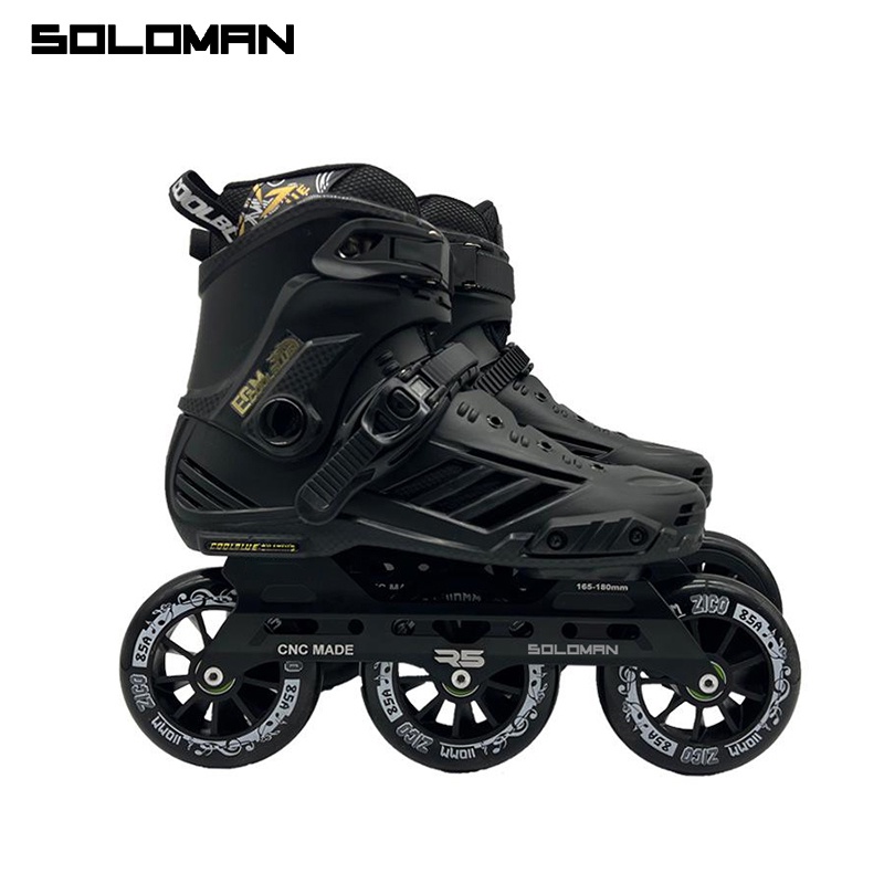 SOLOMAN Adult Inline Skates Skates (Black And White)Roller Skates Wheel