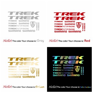 Transparent TREK MTB Cycling Vinyl Sticker Reflective Color Trek 