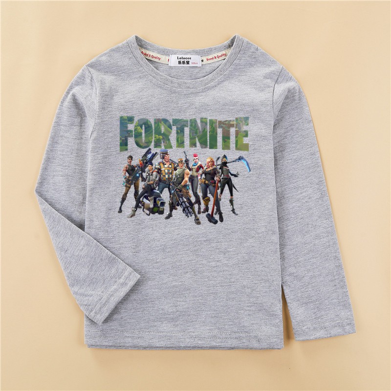 Fortnite Boy Game Tees Cotton Fashion Print Tops Kid T Shirt - new new 2 12year characters roblox t shirts teenager boys long