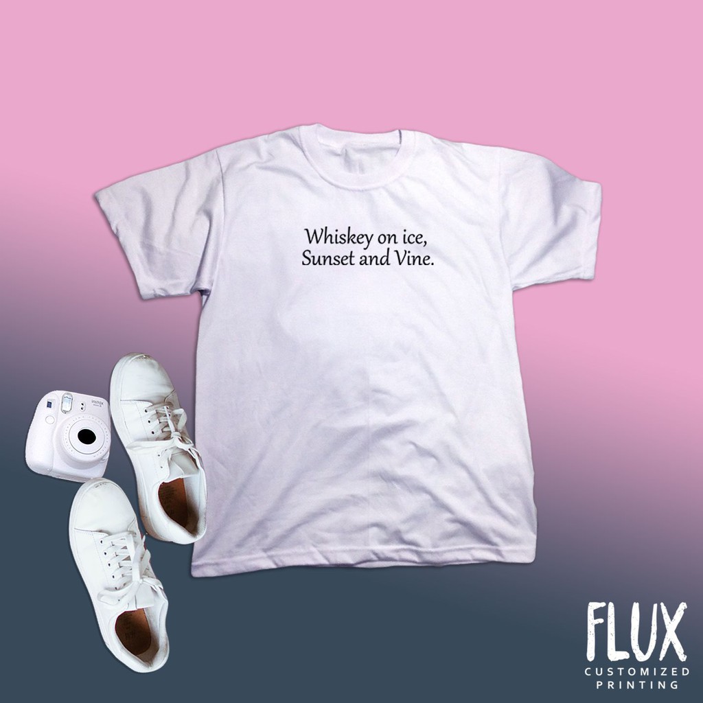 Whiskey On Ice Sunset Vine T Shirt Shopee Philippines shopee