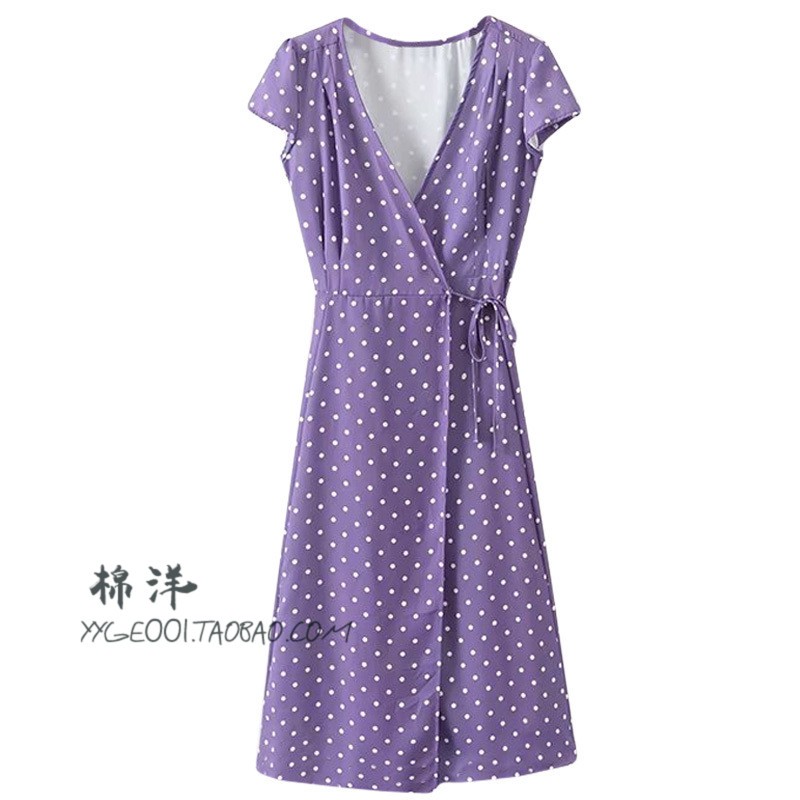 purple spotty dress