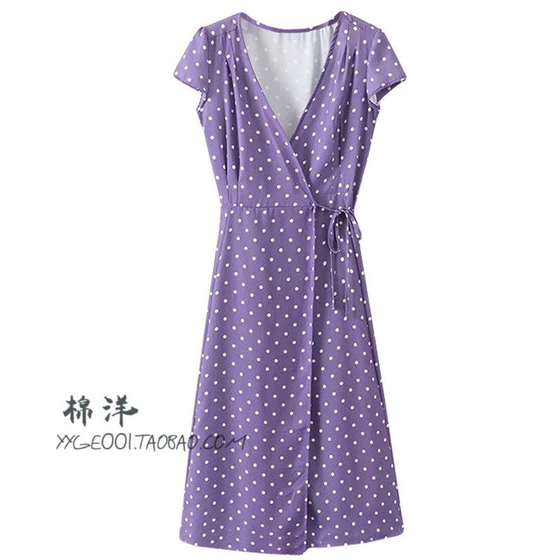 purple spotty dress