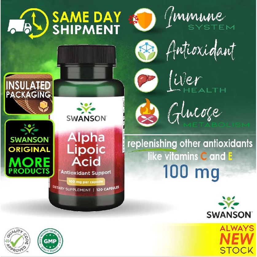 Swanson Alpha Lipoic Acid 100/300mg 120 Caps ALA | Shopee Philippines