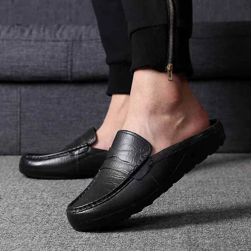 MR.BINBEITIME Men's Summer Rubber Half Loafer Half shoes | Shopee ...