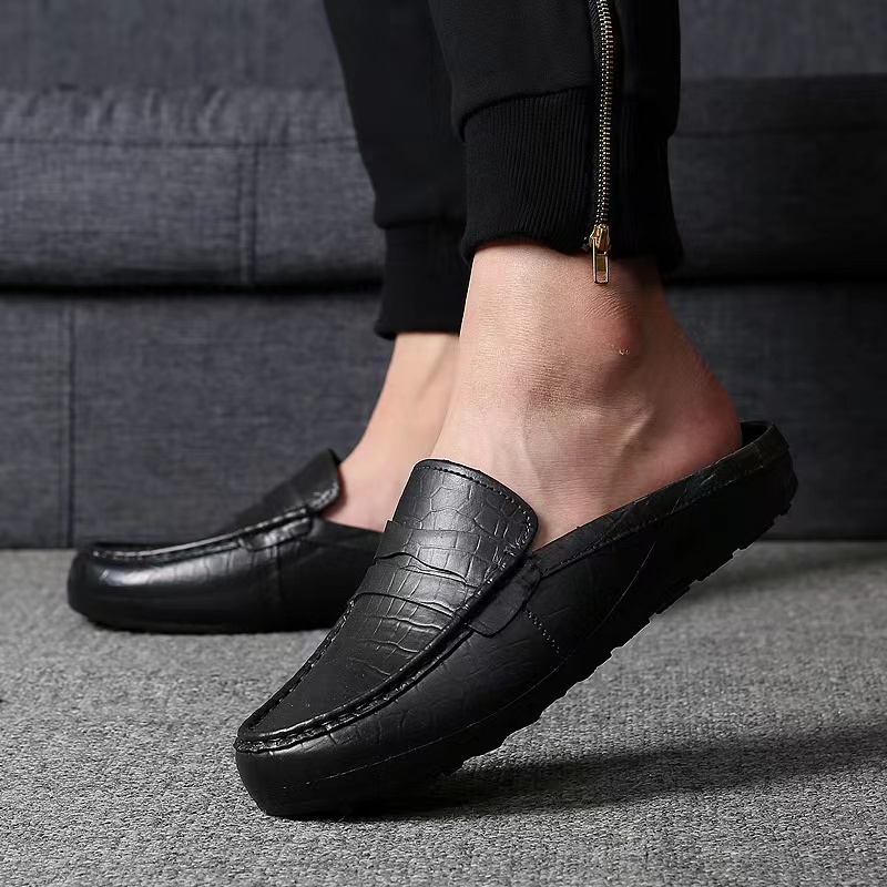 MR.BINBEITIME Men's Summer Rubber Half Loafer Half shoes Shopee