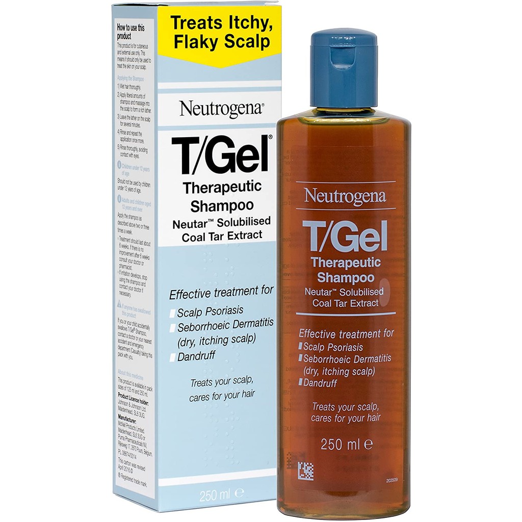 Neutrogena T/Gel Therapeutic Shampoo Treat Itchy Flaky Scalp 250ml
