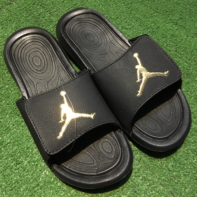 Jordan Hydro Sandals Black Gold OEM 