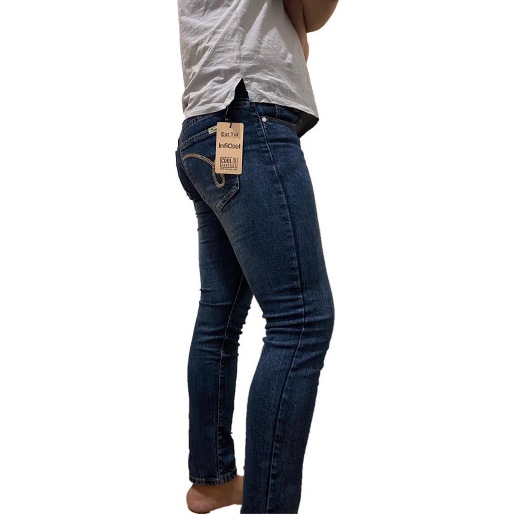 faded blue skinny jeans