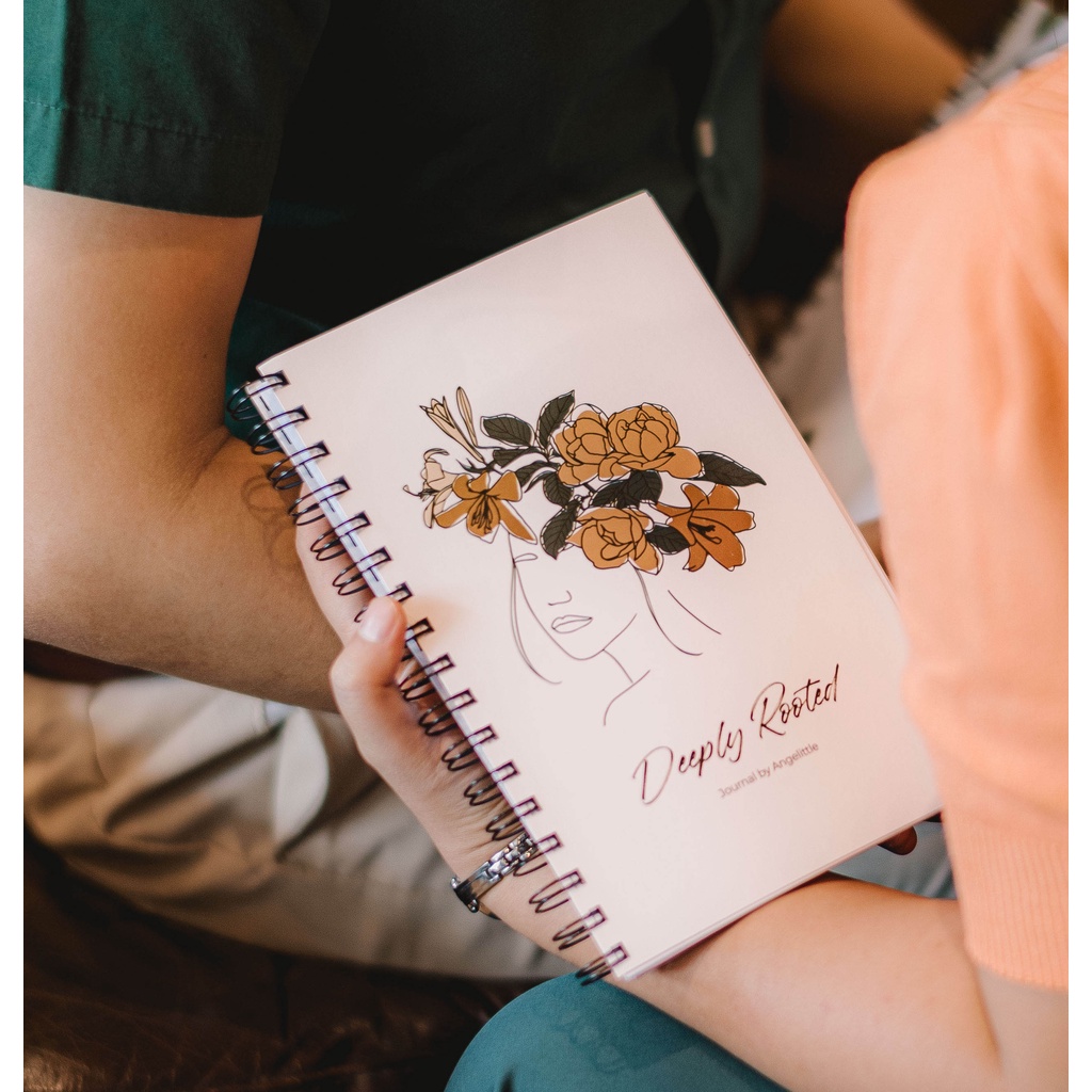 Deeply Rooted Devotional Notebook by Angelittle Floral Cover Notebook