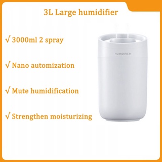 3000ML Large Air Humidifier Aromatherapy Humidifier Diffuser Air Purifier Essential Oil Humidifier