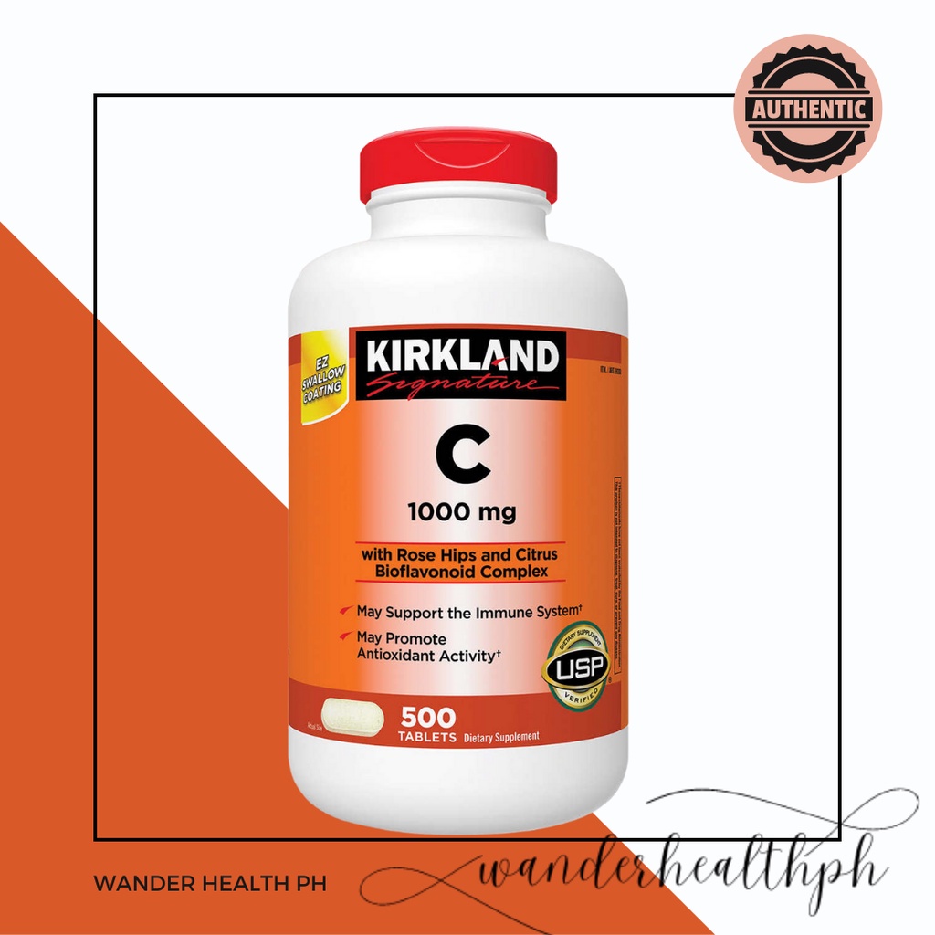 Kirkland Vitamin C 1000 mg 500 Tablets 100 Authentic and Sealed