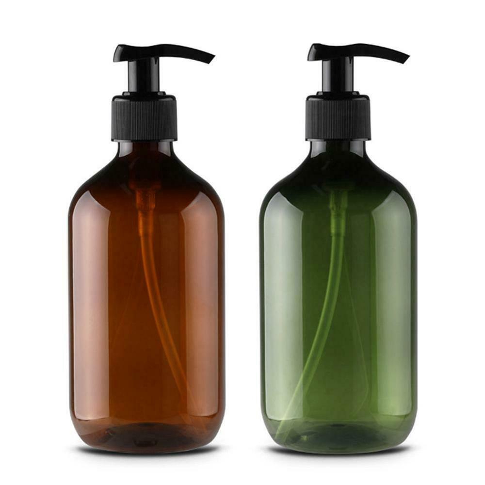 300/500ml Amber Shampoo Empty Lotion Container Foam Pressed Pump Bottle