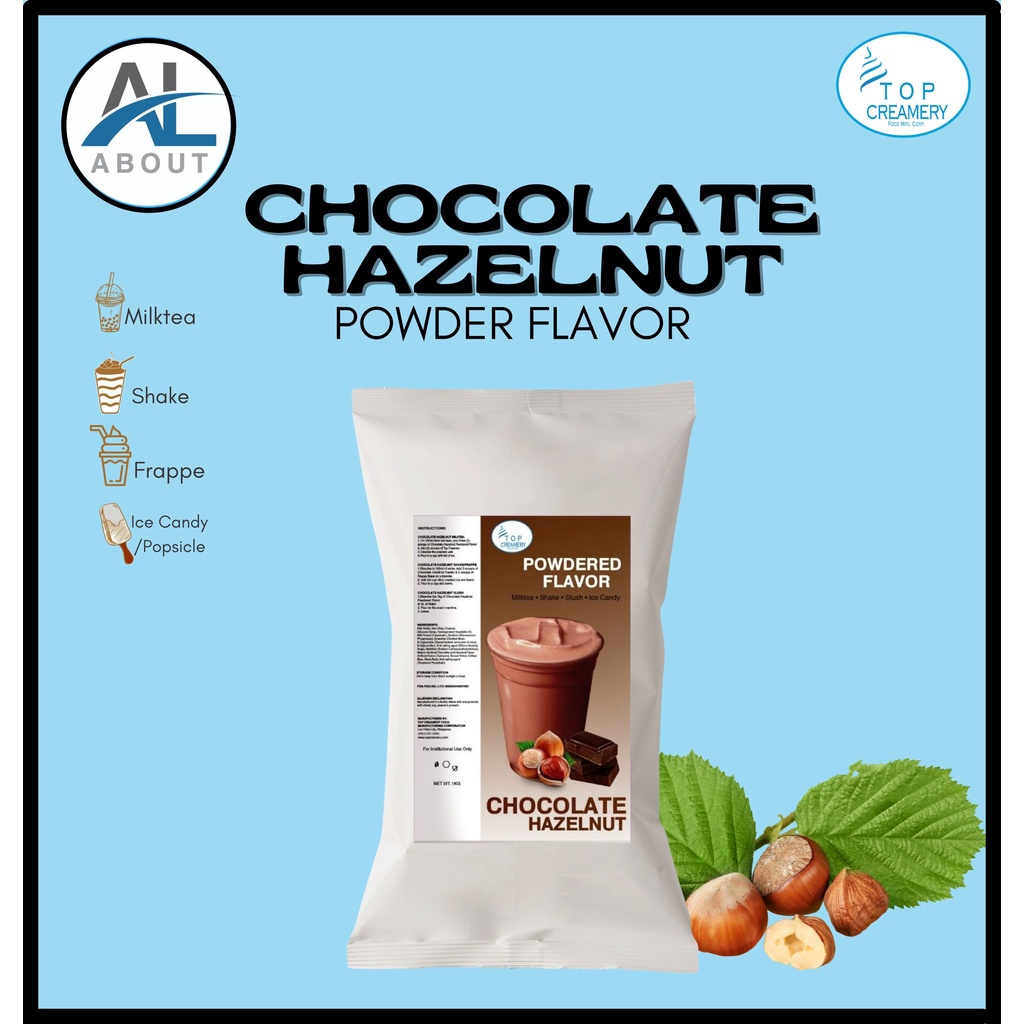 TOP CREAMERY CHOCOLATE HAZELNUT FLAVORED POWDER 1kg Shopee Philippines