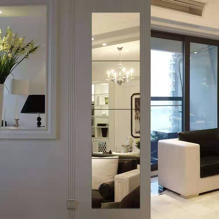 4pcs Set 3d Square Glass Mirror Full Length Wall Bedroom Living Room Self Adhesive Diy Ee Philippines - Wall Mirrors For Living Room Philippines