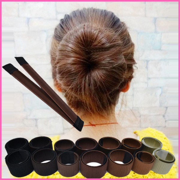 2pcs Diy Hair Wig Accessories Hair Bun Updo Fold Wrap Snap