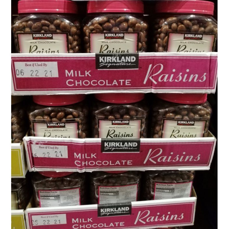 KIRKLAND MILK CHOCOLATE RAISINS 1.5kg Shopee Philippines