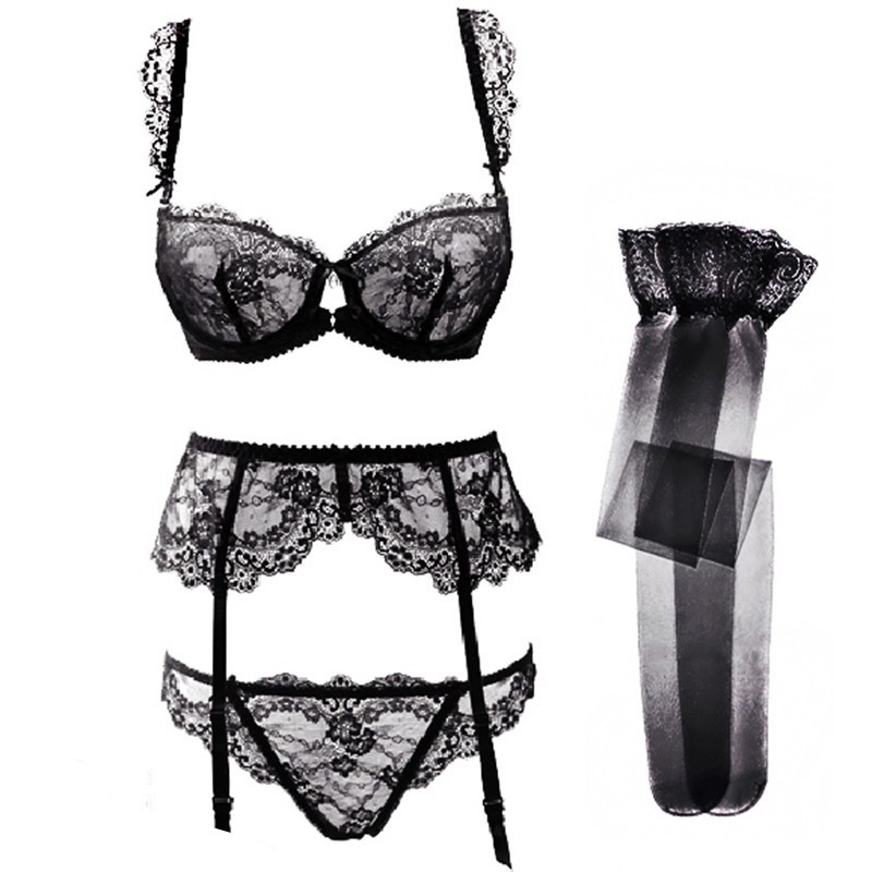 4 piece lingerie set