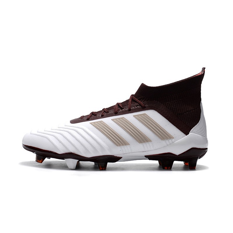 maroon and white football cleats
