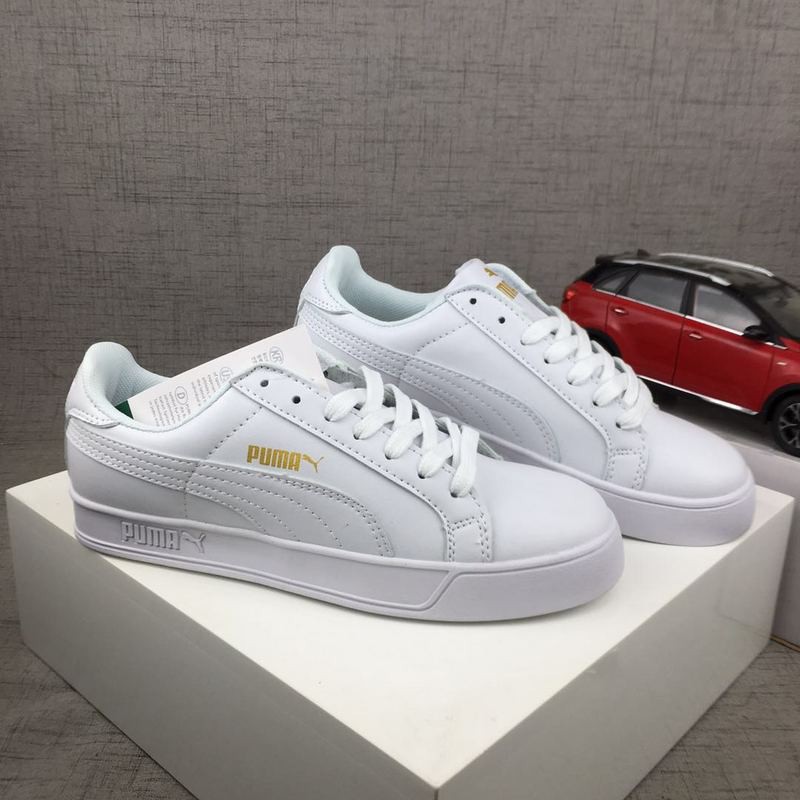 puma all white tennis shoes