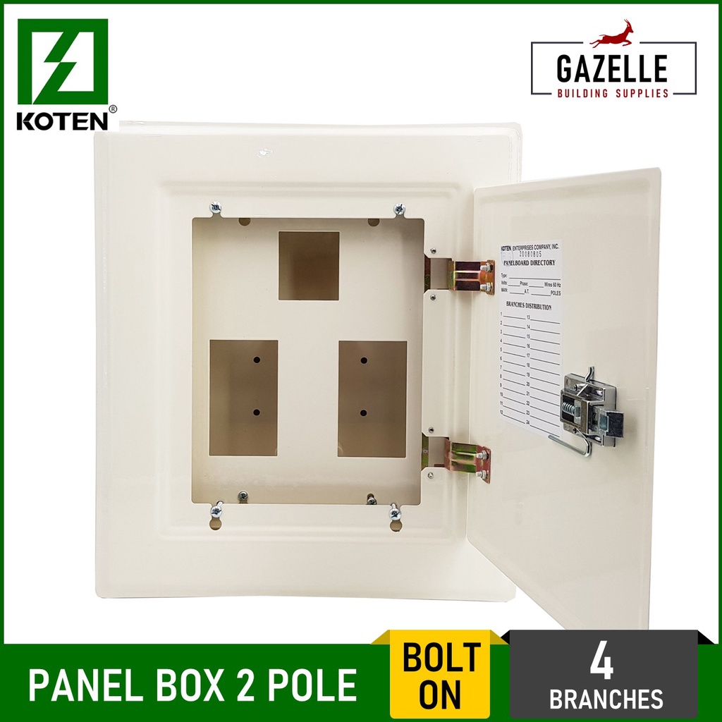 Koten Premium Type Panel Box 2 Pole Bolt On - 4 Branches | Shopee ...